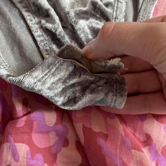 Grey Velvet Bodysuit - Picture 2 of 3